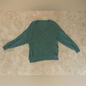 Lucky Brand Teal V-Neck Sweater